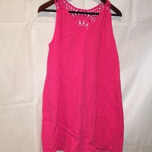 Shein sleeveless Cotton Top | hot pink | size M